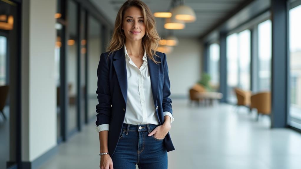 chic denim outfit combination