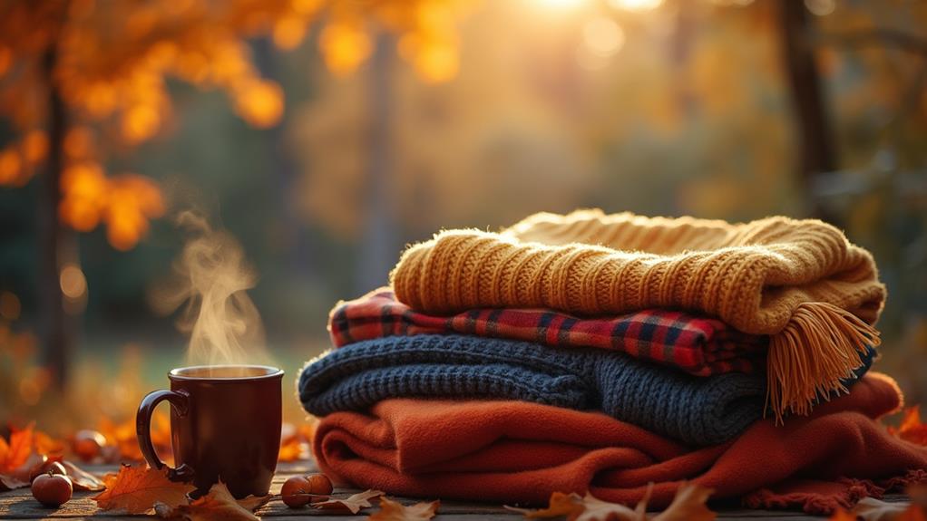 cozy autumn wardrobe fabrics