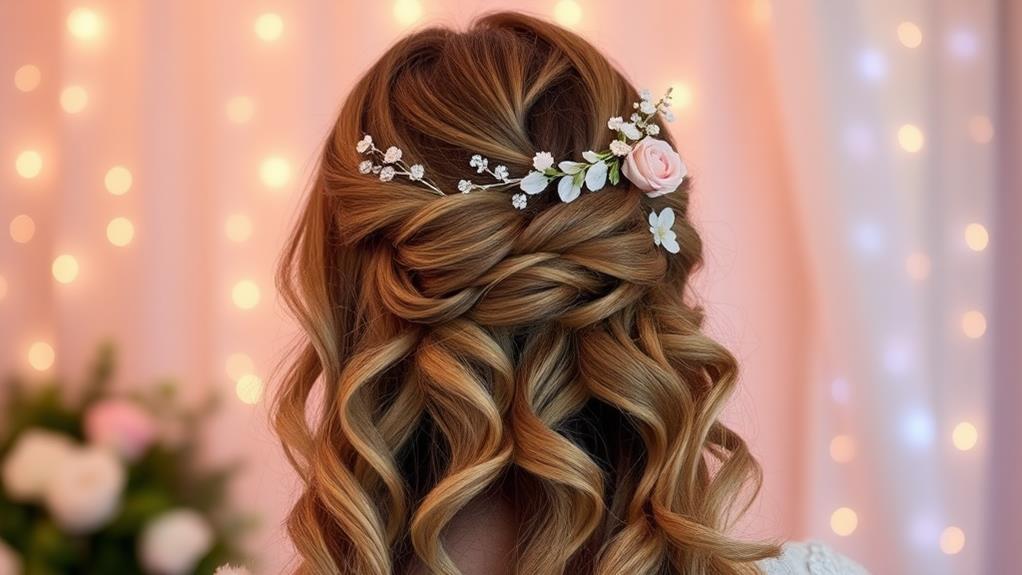 ethereal half up hairstyle