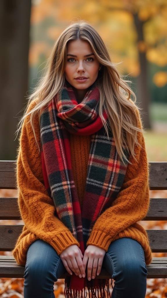 fashionable plaid scarves collection