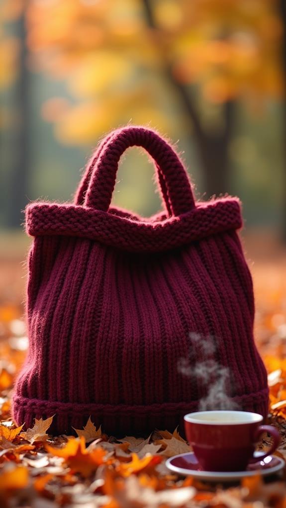 large knitted handbag design