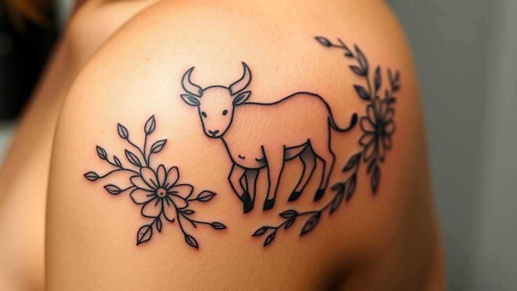 ox themed baby tattoo