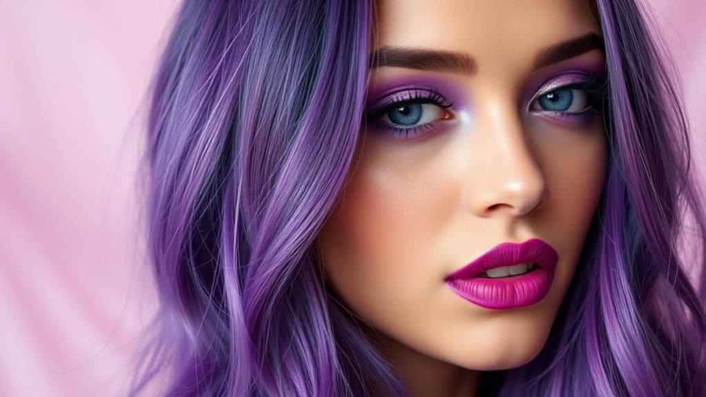 purple ombre makeup ideas