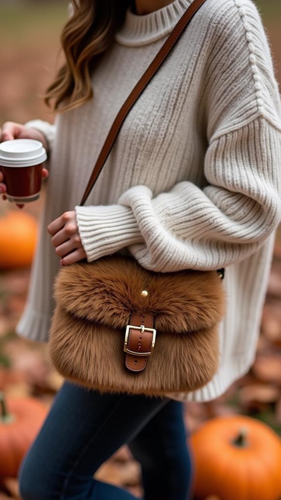 stylish faux fur bag