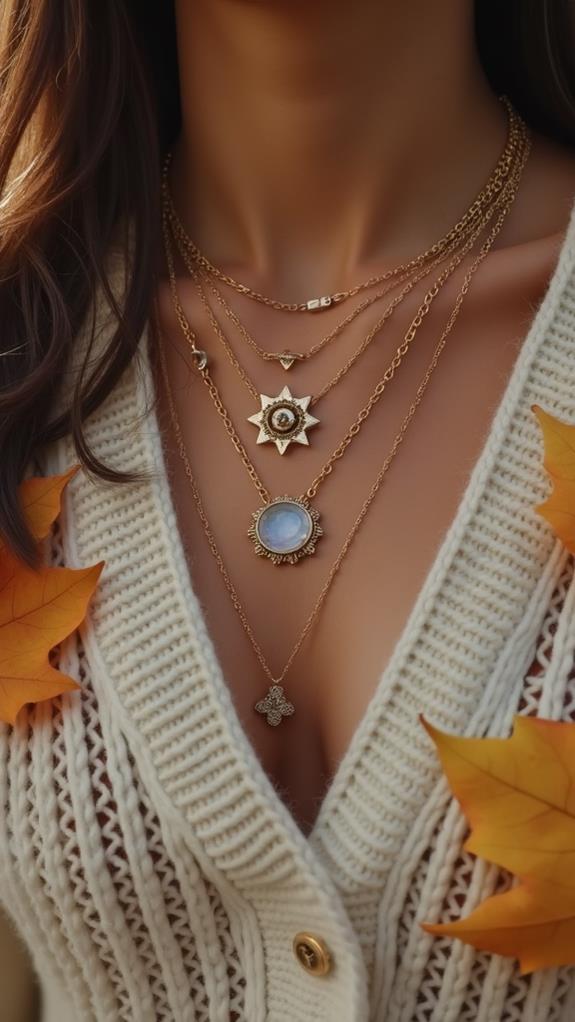 stylish layered necklaces trend