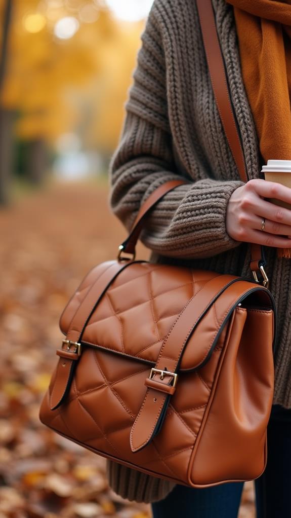 stylish quilted puffer bag