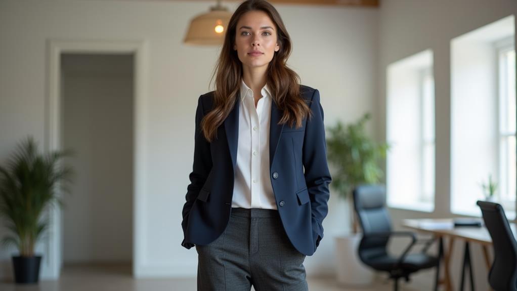 timeless blazer trouser ensemble