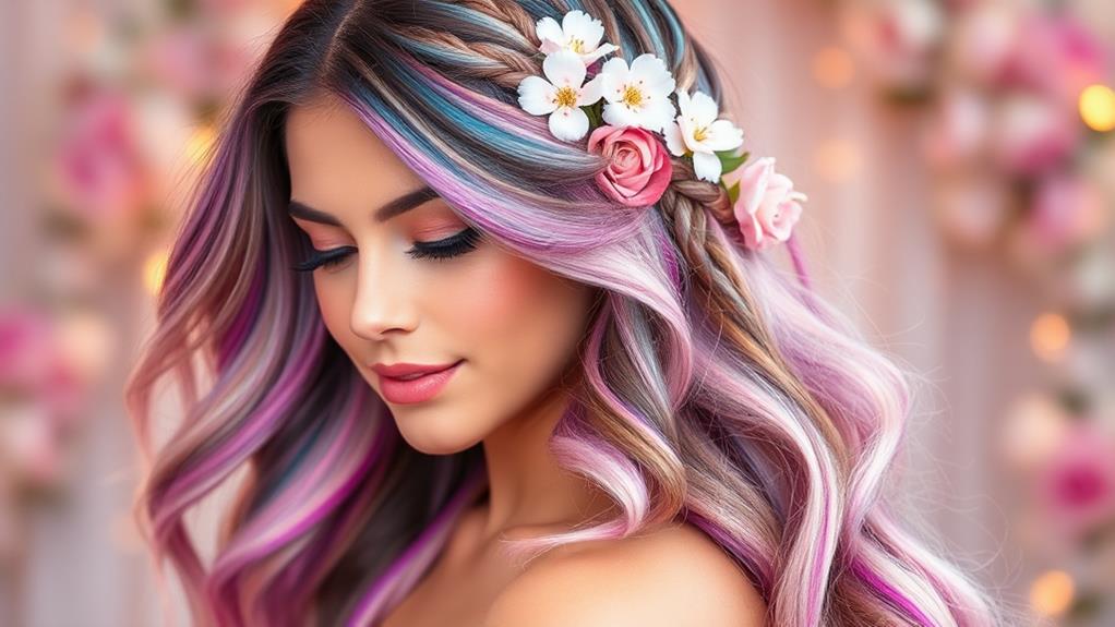 vibrant half up hairstyles trend