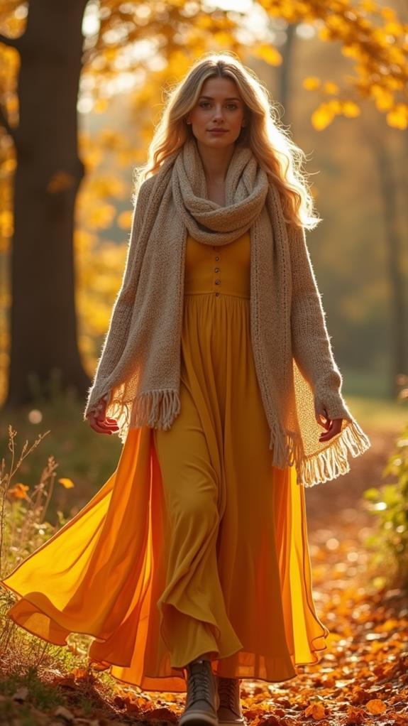 vibrant warm mustard hues