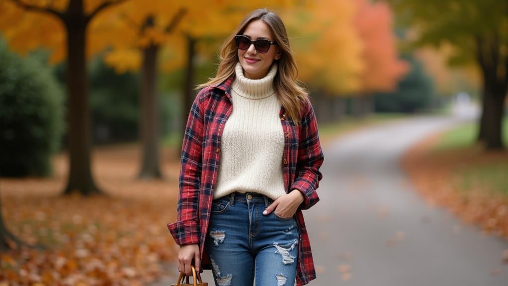 warm knit sweater outfit